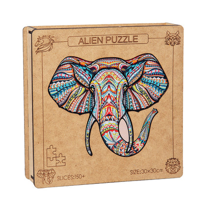 New Popular wooden jigsaw wood puzzle animals wooden puzzles for adults
