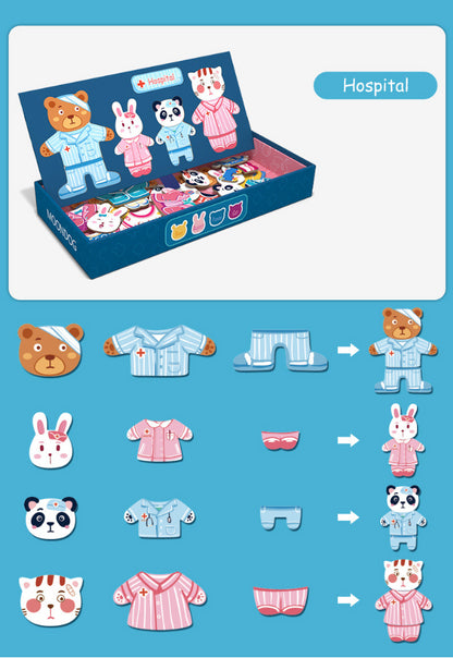 Factory Price Wholesale change clothes Magnetic Puzzle Early Education Age 3-6 Kids Gift Box
