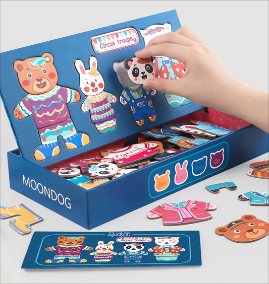 厂价批发换衣磁性拼图早教3-6岁儿童礼盒