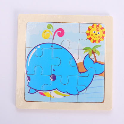 Hot Sale Wooden Baby Jigsaw Puzzle Educational Learning Toys Toddlers Early Children Learning Toys