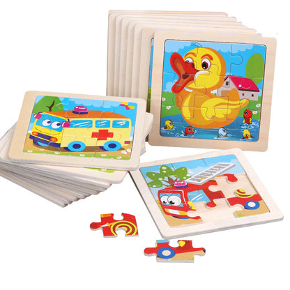 Hot Sale Wooden Baby Jigsaw Puzzle Educational Learning Toys Toddlers Early Children Learning Toys