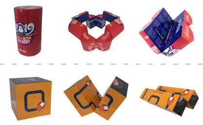 Custom size paper box folding infinity children toy magnetic magic cube 3x3x3