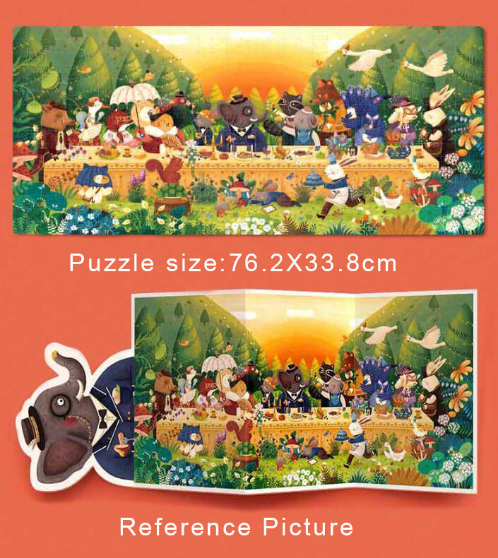 Factory Supplied Top Quality Forest Feast Fairy tale Jigsaw puzzle Parent-child activities games