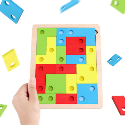 品质好厂家直销俄罗斯方块拼图块早教玩具几何逻辑思维智力开发