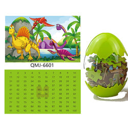 热销恐龙蛋木制拼图 60 片儿童拼图 3-4-5-6 岁木制玩具