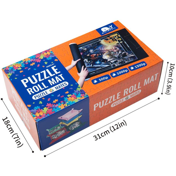 Puzzle Mat Roll Up 1500 Pieces with Hand Pump Inflatable Tube Folding Jigsaw Puzzle 45.7'' x 26''