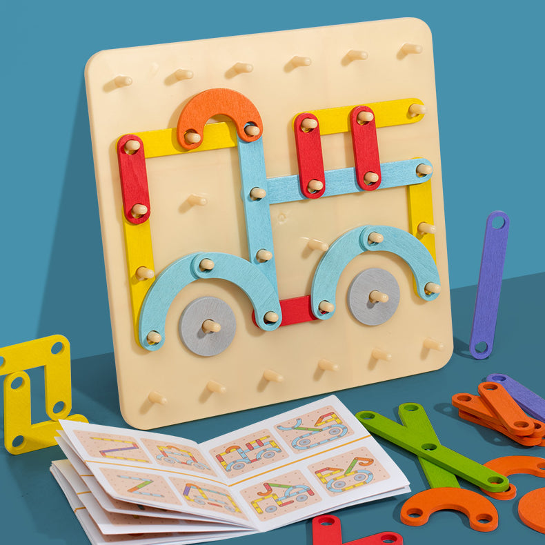 Factory Hot Sale Creative changeable wooden puzzle jigsaw board for kids brain teaser pussel games toy