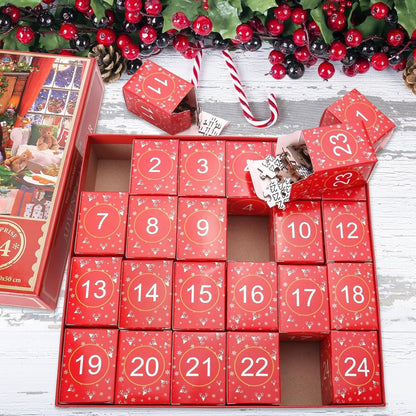 Hot Sale Jigsaw Puzzle Advent Calendar Box for Adult Kids 24 Days Countdown Calendario De Adviento Caja Misteriosa Paper Mistery