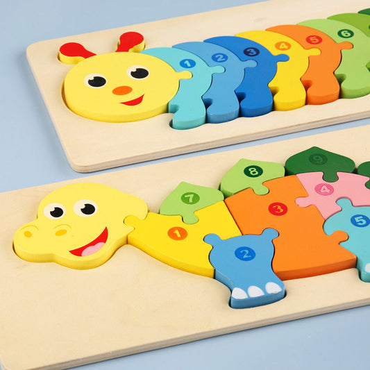 出厂价儿童动物木制拼图 Pussel 拼图益智儿童玩具