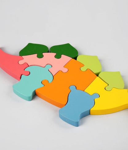Factory Price Animals Wooden Puzzles For Kids Pussel Jigsaw Educational Children Toys