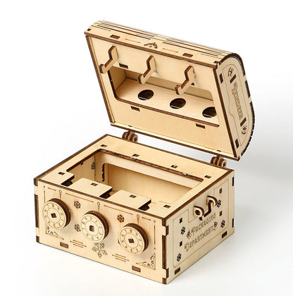 厂价激光切割 3D 编码盒木制拼图 DIY 玩具拼图三维大脑训练儿童或成人