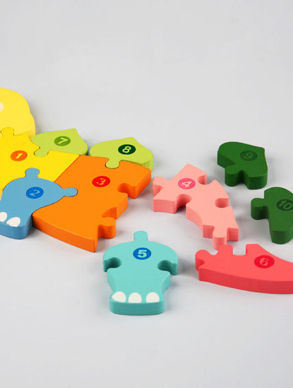 出厂价儿童动物木制拼图 Pussel 拼图益智儿童玩具