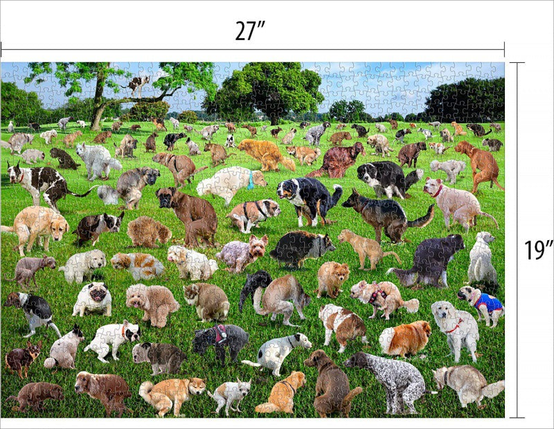 Hot Selling 101 pooping puppies Funny puzzle jigsaw 1000 pieces for kids adults gift
