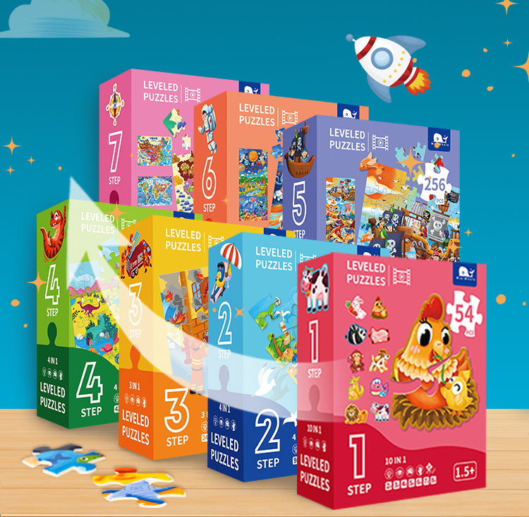 Hot-Selling kids puzzle different level educational stem diy toy puzzle box different nice Jigsaw Puzzle Toy for kid
