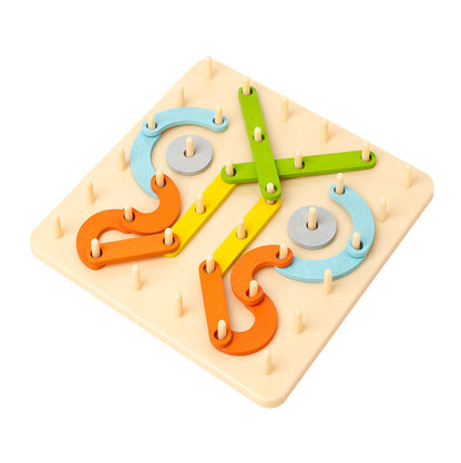 Factory Hot Sale Creative changeable wooden puzzle jigsaw board for kids brain teaser pussel games toy