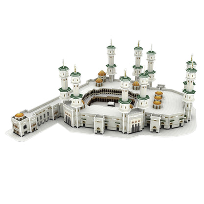 世界著名建筑麦加大清真寺 Masjid al-Haram 3D 纸拼图家居装饰 DIY 组装纸模型玩具