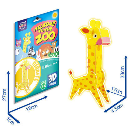 Hot Sale Factory Direct animals 3D three-dimensional paper model puzzle jigsaw creative pussel games for children playing toy gi